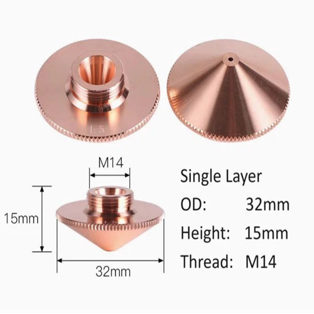 RayTools D32 Fiber Laser Cutting Nozzle | Single & Double Layer
