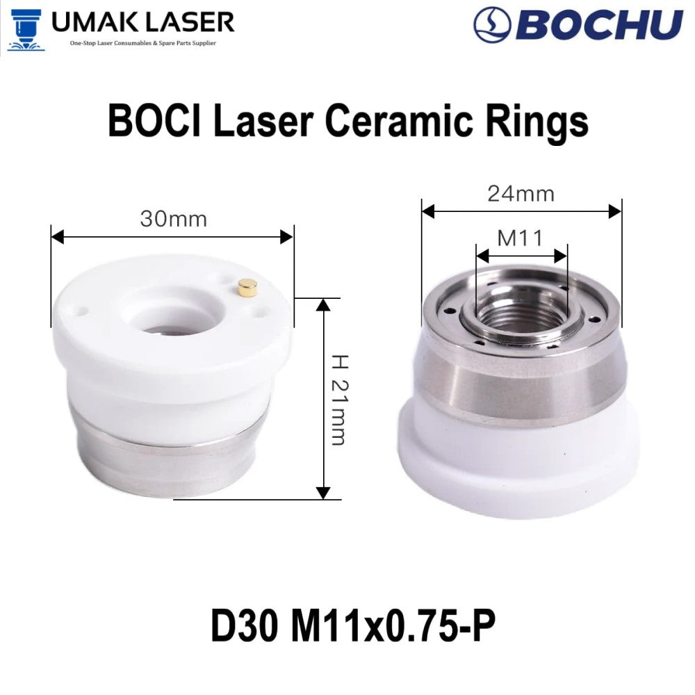 BOCI D30 M11X0.75-P laser ceramic rings
