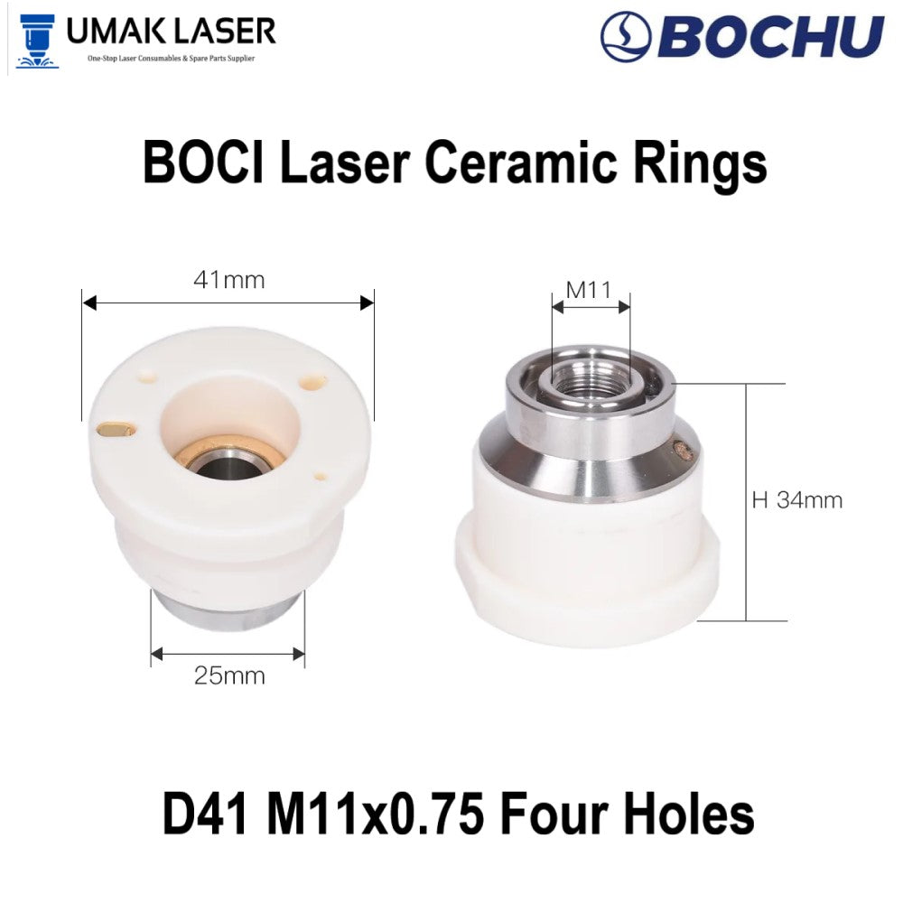 BOCI D41 M11x0.75 laser ceramic rings 4H