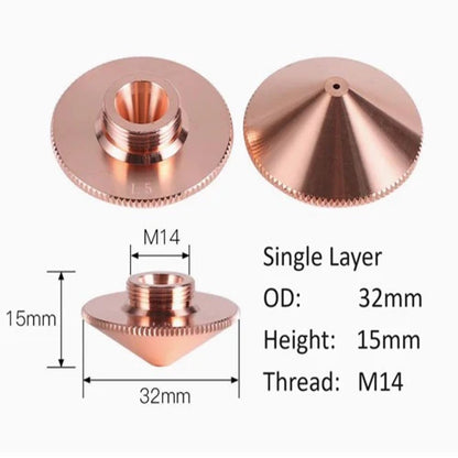 RayTools D32 Fiber Laser Cutting Nozzle | Single & Double Layer